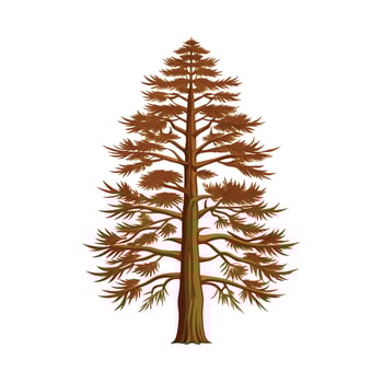 Beautiful Single Big Tree Illustration vector