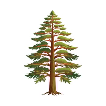 Beautiful Single Big Tree Illustration vector