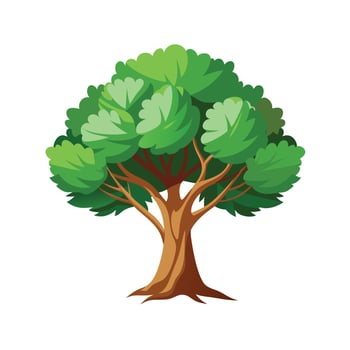 Beautiful Single Big Tree Illustration vector