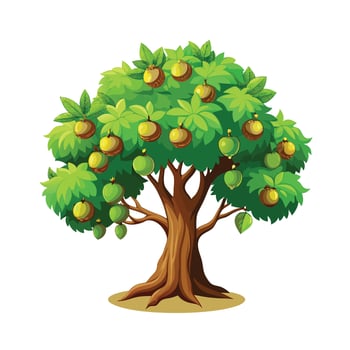 Beautiful Single Big Tree Illustration vector