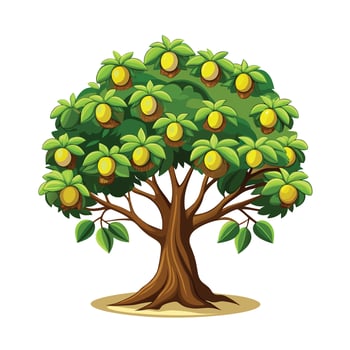 Beautiful Single Big Tree Illustration vector