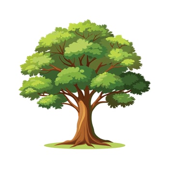 Beautiful Single Big Tree Illustration vector