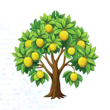 Beautiful Single Big Tree Illustration vector