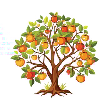 Beautiful Single Big Tree Illustration vector