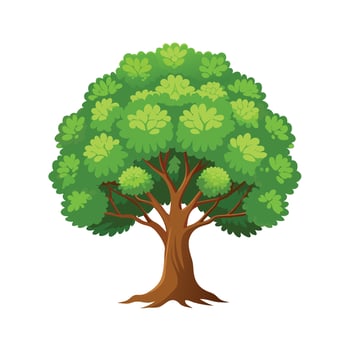 Beautiful Single Big Tree Illustration vector