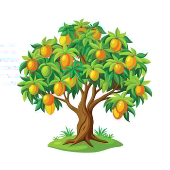 Beautiful Single Big Tree Illustration vector