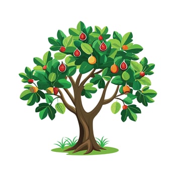 Beautiful Single Big Tree Illustration vector
