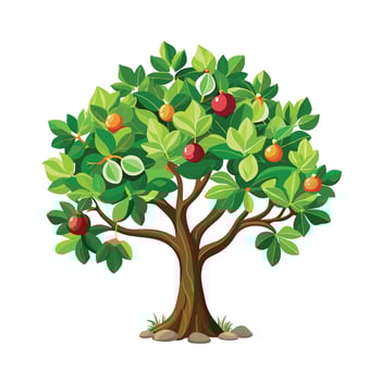 Beautiful Single Big Tree Illustration vector