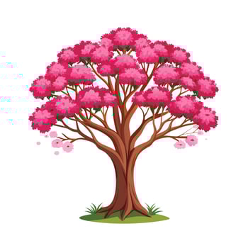 Beautiful Single Big Tree Illustration vector