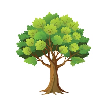 Beautiful Single Big Tree Illustration vector