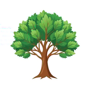 Beautiful Single Big Tree Illustration vector