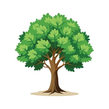 Beautiful Single Big Tree Illustration vector