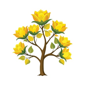 Beautiful Single Big Tree Illustration vector