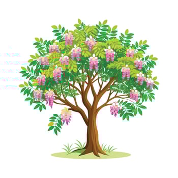 Beautiful Single Big Tree Illustration vector