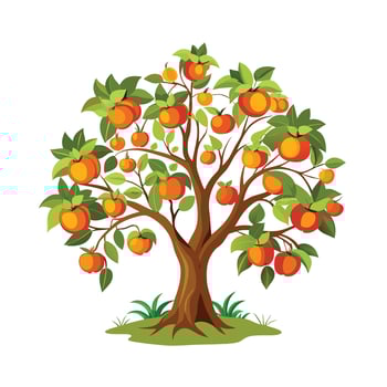 Beautiful Single Big Tree Illustration vector