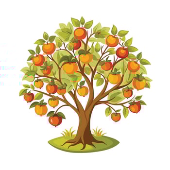 Beautiful Single Big Tree Illustration vector