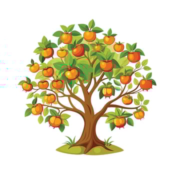 Beautiful Single Big Tree Illustration vector