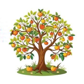 Beautiful Single Big Tree Illustration vector
