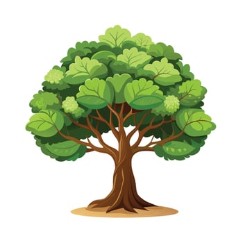 Beautiful Single Big Tree Illustration vector