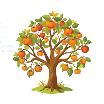 Beautiful Single Big Tree Illustration vector