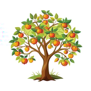 Beautiful Single Big Tree Illustration vector