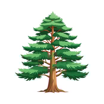 Beautiful Single Big Tree Illustration vector