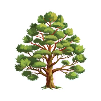 Beautiful Single Big Tree Illustration vector