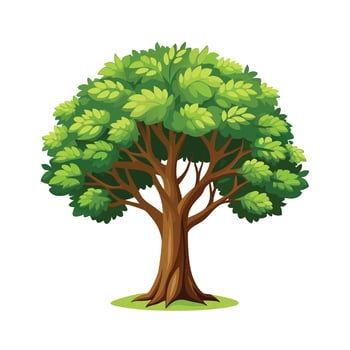 Beautiful Single Big Tree Illustration vector
