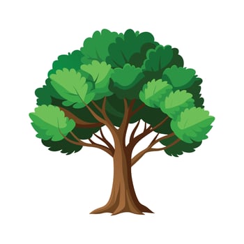 Beautiful Single Big Tree Illustration vector