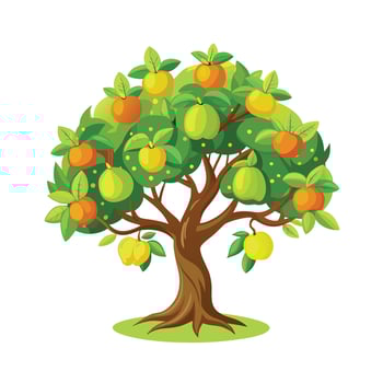 Beautiful Single Big Tree Illustration vector