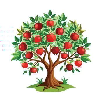 Beautiful Single Big Tree Illustration vector