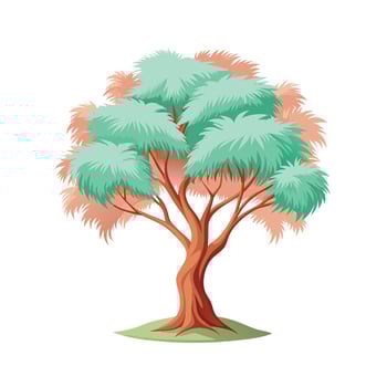 Beautiful Single Big Tree Illustration vector
