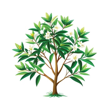 Beautiful Single Big Tree Illustration vector
