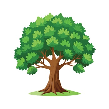 Beautiful Single Big Tree Illustration vector