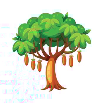 Beautiful Single Big Tree Illustration vector