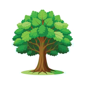 Beautiful Single Big Tree Illustration vector