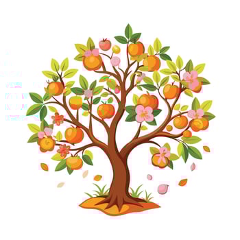 Beautiful Single Big Tree Illustration vector