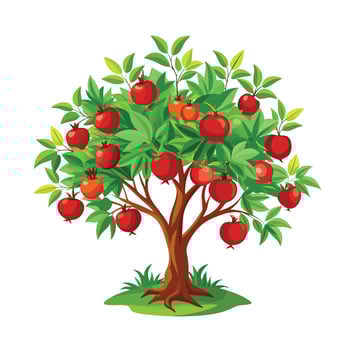 Beautiful Single Big Tree Illustration vector