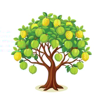 Beautiful Single Big Tree Illustration vector