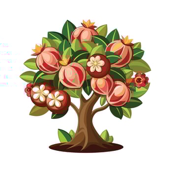 Beautiful Single Big Tree Illustration vector