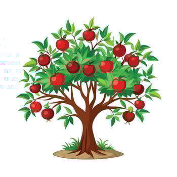 Beautiful Single Big Tree Illustration vector