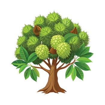 Beautiful Single Big Tree Illustration vector