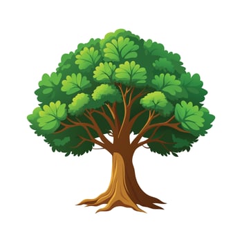 Beautiful Single Big Tree Illustration vector