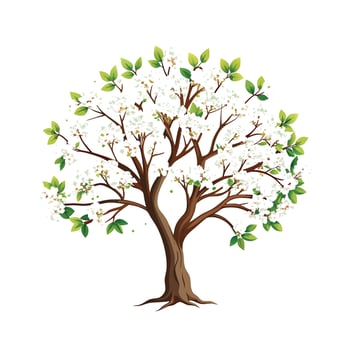 Beautiful Single Big Tree Illustration vector