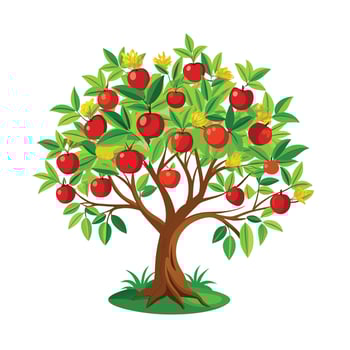Beautiful Single Big Tree Illustration vector