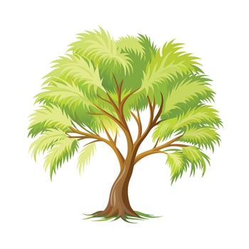 Beautiful Single Big Tree Illustration vector