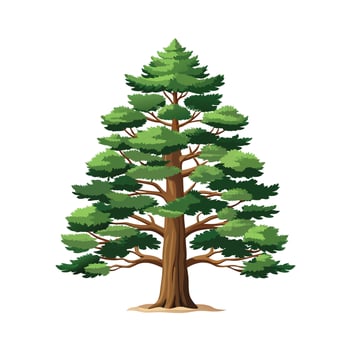 Beautiful Single Big Tree Illustration vector