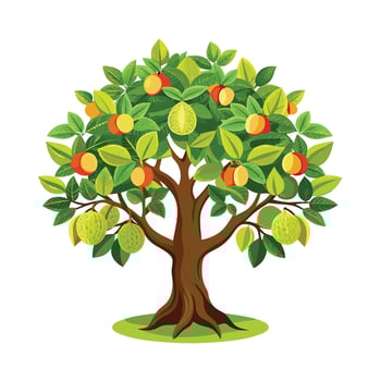 Beautiful Single Big Tree Illustration vector