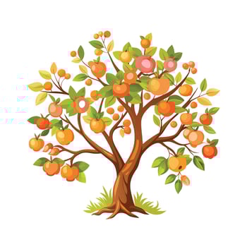Beautiful Single Big Tree Illustration vector