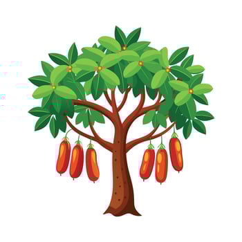 Beautiful Single Big Tree Illustration vector